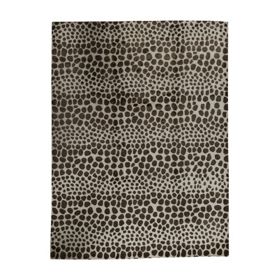 Tapis beige et brun noué à la main de haute qualité