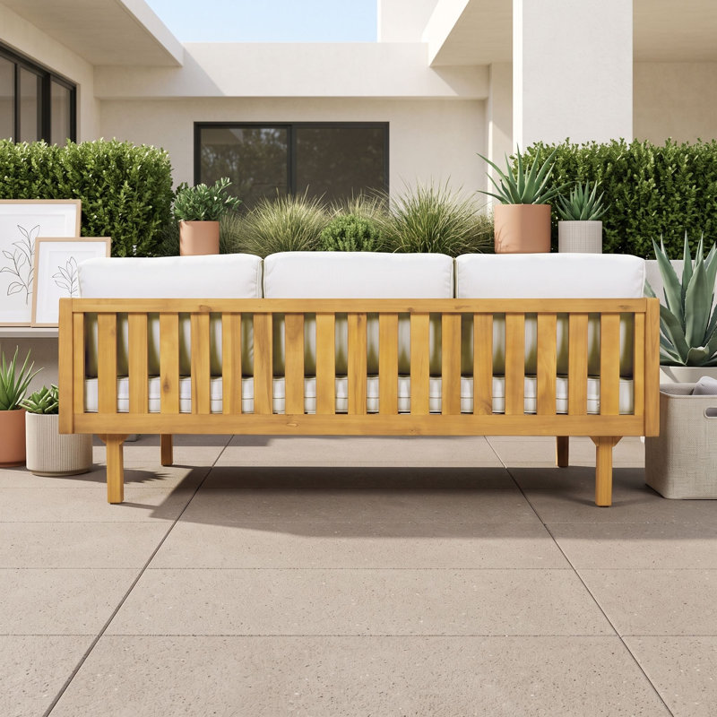 Wood Patio Sofas with Cushions