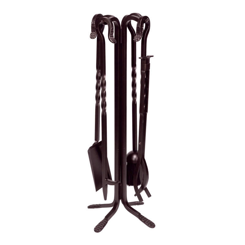 Ensemble d'outils de foyer en acier Daiton, Bronze