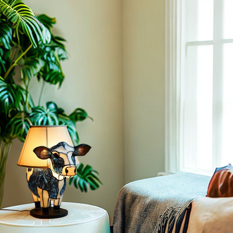 Night Light Resin Home Bedside Illuminated Calf Table Lamp Table Lamp Ornaments