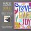 Pop Love Peace Joy, reproduction encadrée - bois massif-1750373688-1750373690