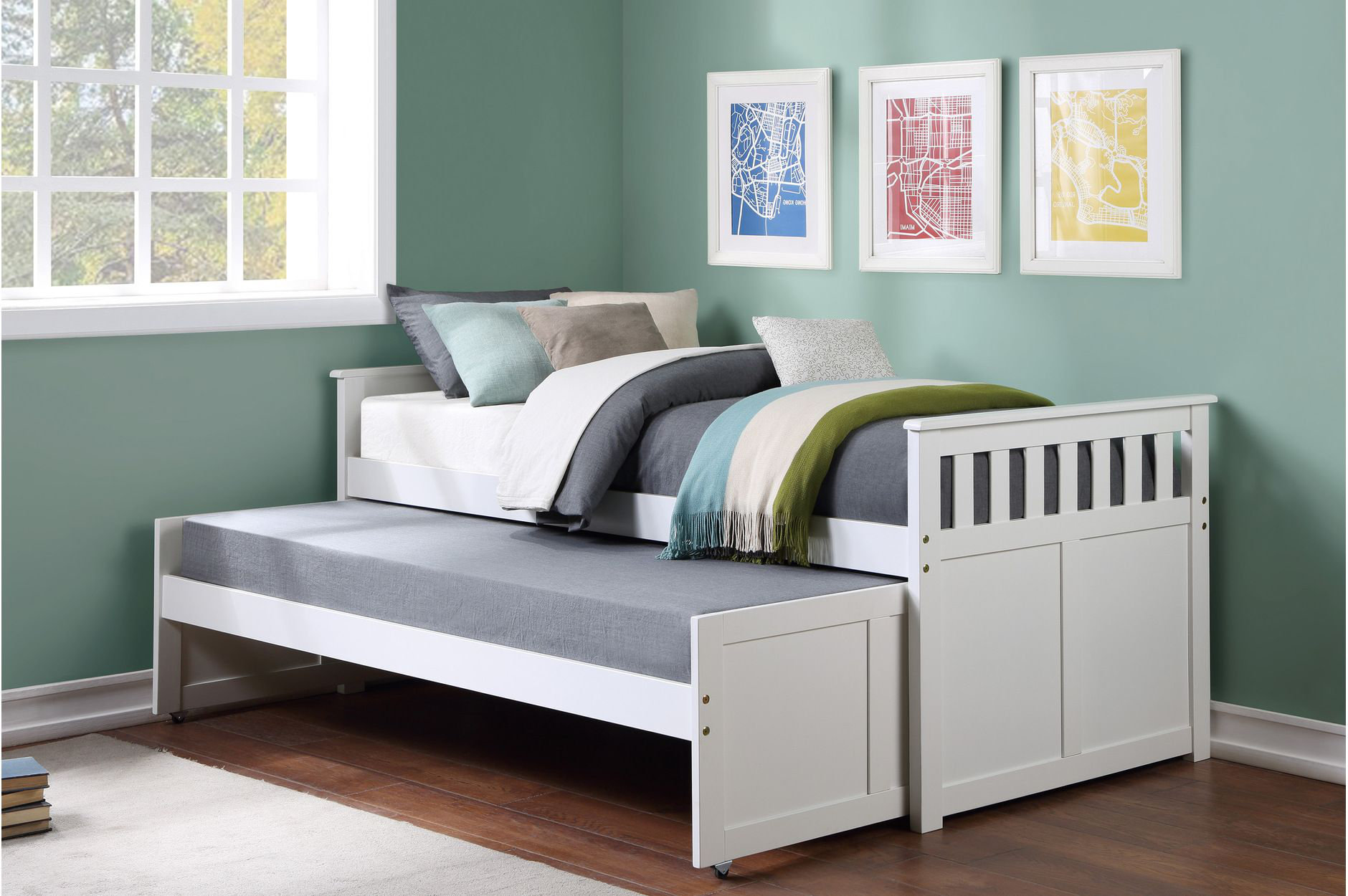 Red Barrel Studio® 51_Philipa White Twin Over Twin With Optional Dual