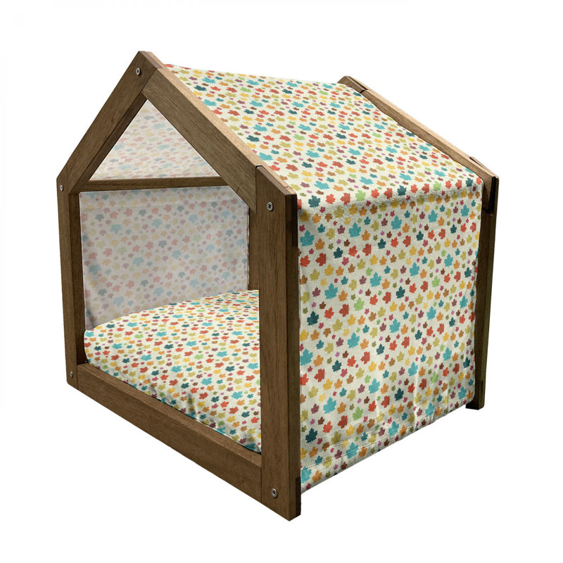 Niche pour chien en bois crème, H 22,44 po x l 23,62 po x P 17,72 po