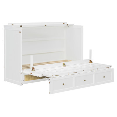Queen Murphy Bed with Large Drawers