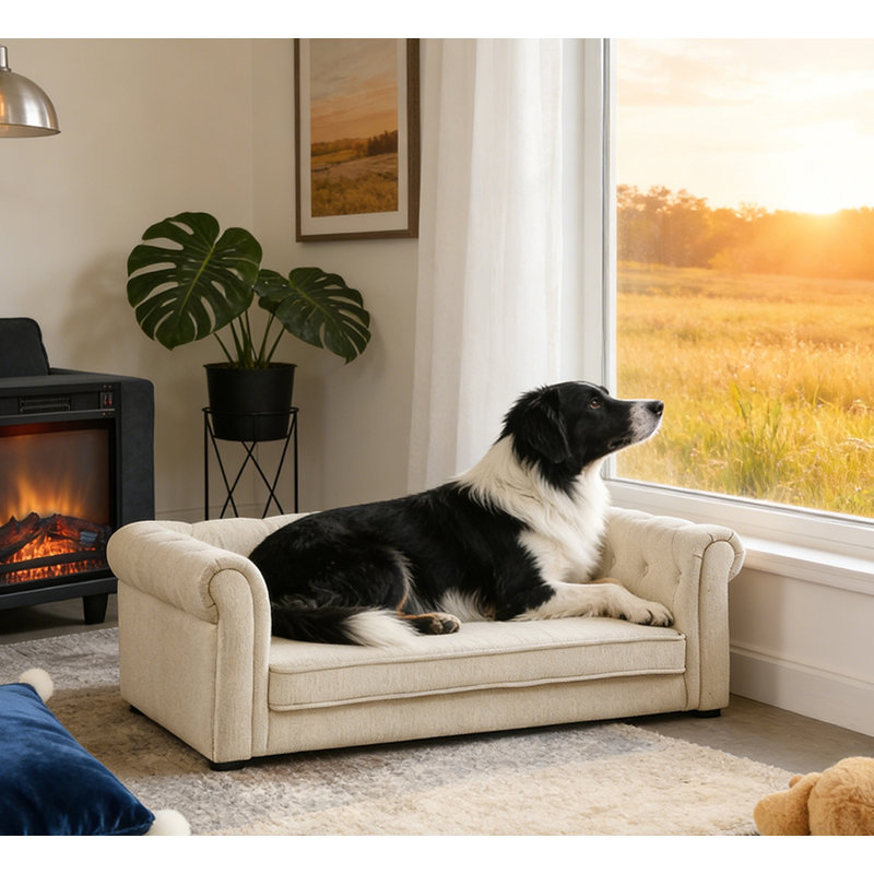 Canapé-lit pour chien durable, Beige
