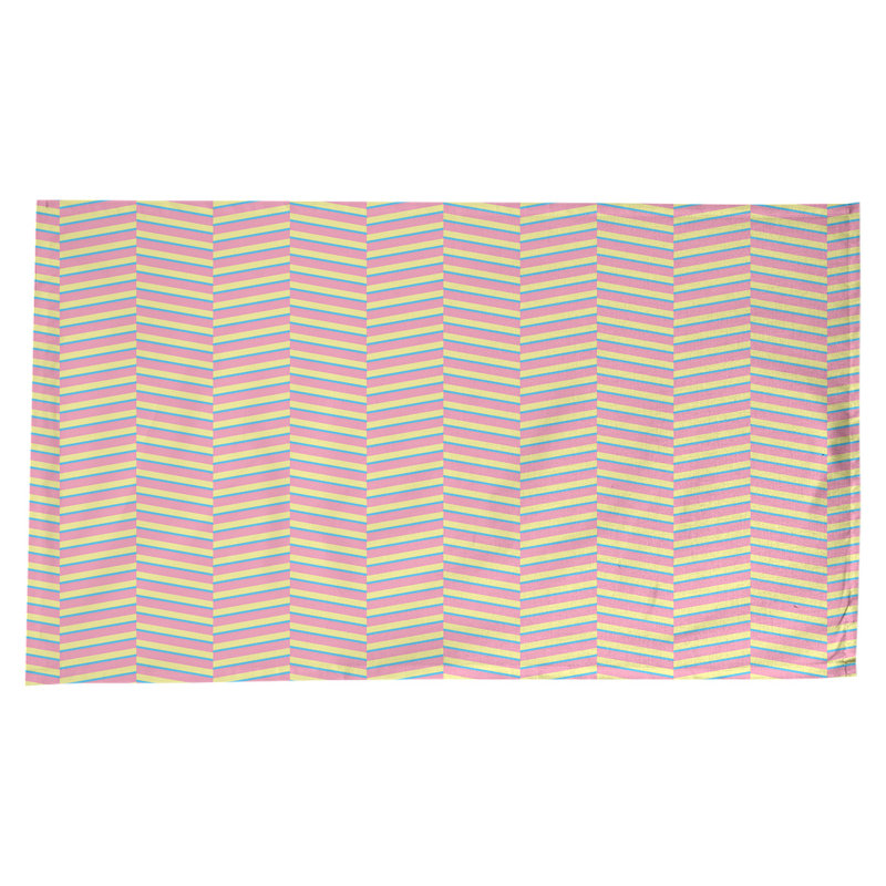 Rayures fracturées Nappe, Rose / bleu / jaune