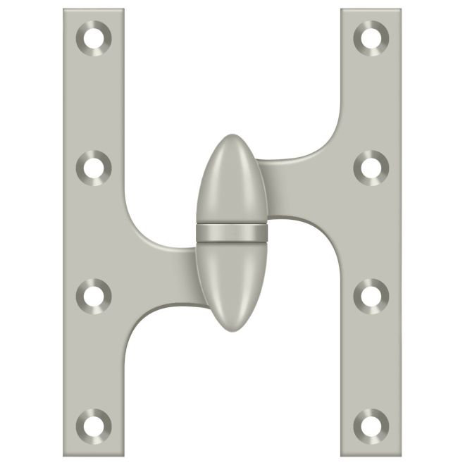 Charnière en nickel brossé 6 po x 4 1/2 po Deltana OK6045B15-R, Nickel brossé, Côté droit