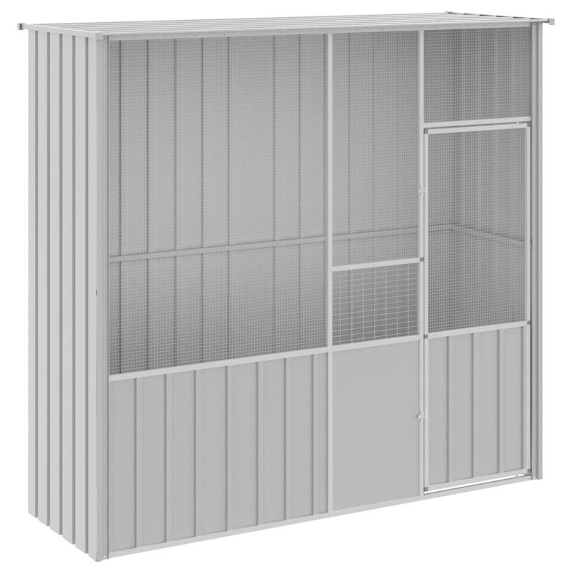 Bletchley Weather Resistant Bird Cage, 200cm H x 215cm W x 78cm D., Grey