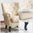 24"W Faux Leather Wingback Chair-594519260