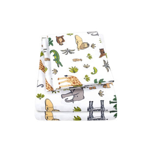 1500 Supreme Kids Bed Sheet Collection - Fun Colorful And Comfortable Boys And Girls Toddler Sheet Sets - Deep Pocket Wrinkle Free Soft And Cozy Bedding - Wild Animal