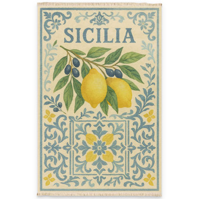 Sicilia Lemon & Olive Kitchen Mat