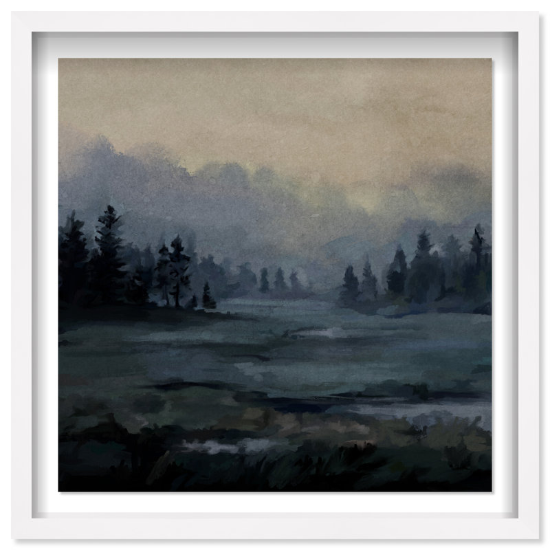 Impression encadrée Early Meadow, paysage et nature par Oliver Gal, H 21,5 po x l 21,5 po, White Frame