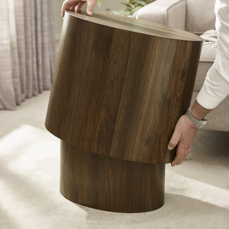 2 - Piece Living Room Table Set, Dark Brown Wood