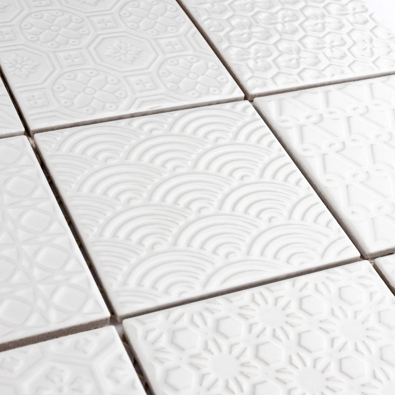 Spirit 11-5/8" x 11-5/8" Porcelain Mosaic Floor and Wall Tile, White