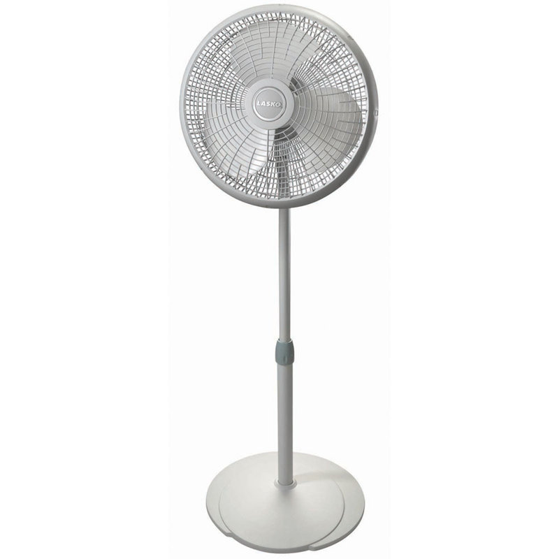 16" Oscillating Floor Fan, White
