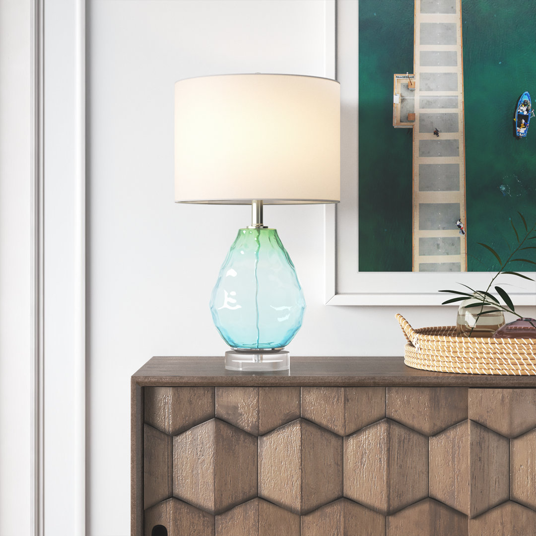 Arlean Glass Ombre Table Lamp Beachcrest Home™ Base 