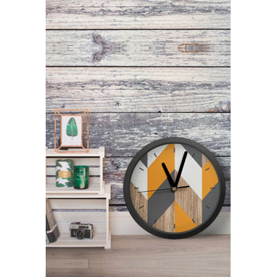 Horloge décorative en panneau de fibres à densité moyenne