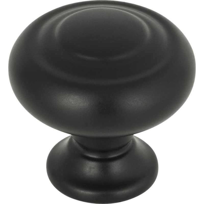 Kent 1-1/4" Diameter Mushroom Knob, Flat Black