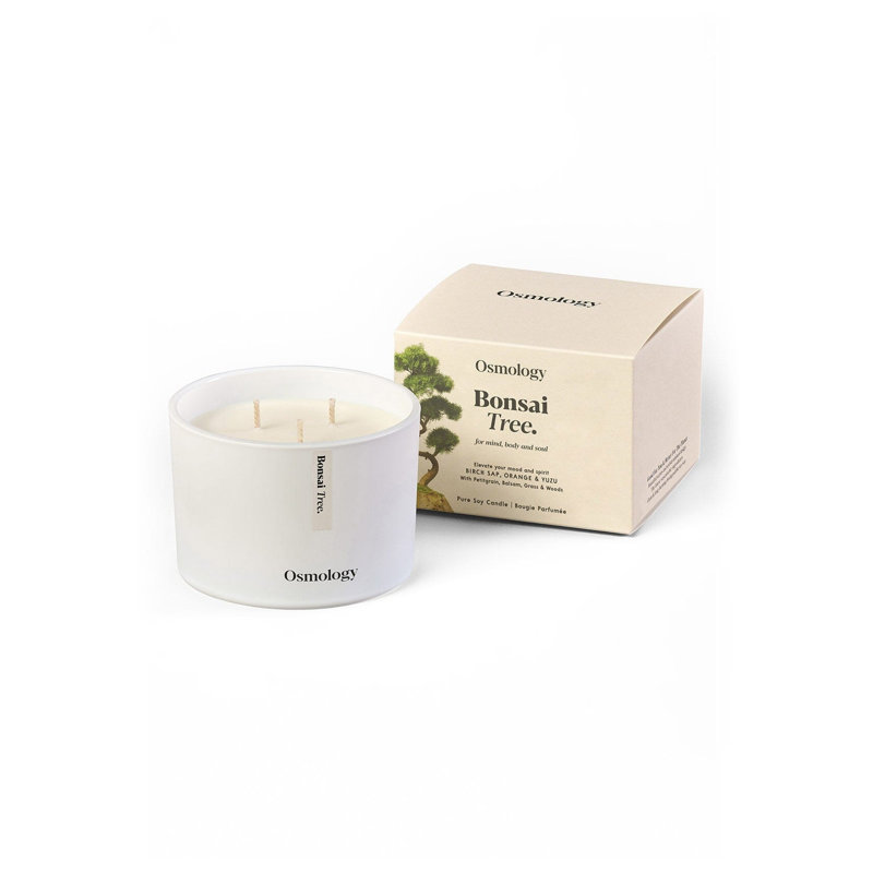 Bougie triple mèche parfumée Bonsai