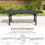Table de salle à manger extensible en aluminium 97,2 po L-999453642-999453645
