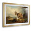 "Goats in a Landscape" - "Gauermann", reproduction encadrée avec passe-partout et verre Milieu du 19e siècle-1630632911-1630632895-1630632548