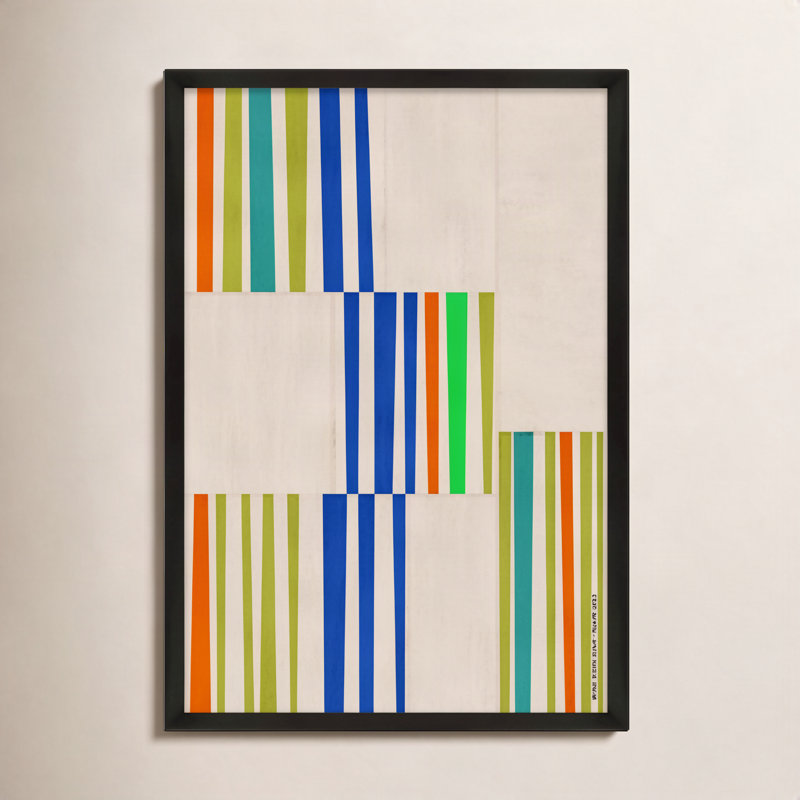 Abstract Assembly 1 Print by Romina Gadler, Black Paper Framed, 25" H x 17.5" W