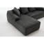 Gris avec 3 coussins en velours côtelé - rembourrés de mousse viscoélastique grise, pour une bonne nuit de sommeil
