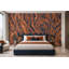 Swirled Wood Grain Wallpaper Navy Veining Wall Mural-1086733144-1086733139