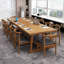 Table longue 102,36 po en bois massif brun moderne et simple-1017800725