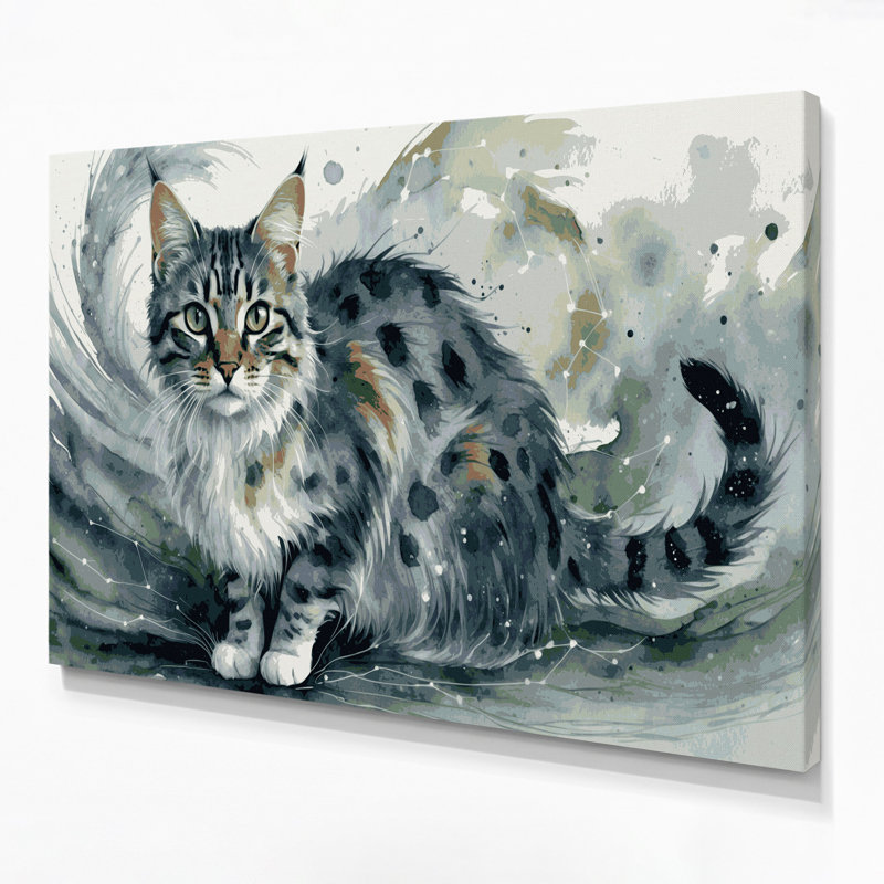Cats Australian Mist Green Canvas Wall Art, 24" H x 36" W