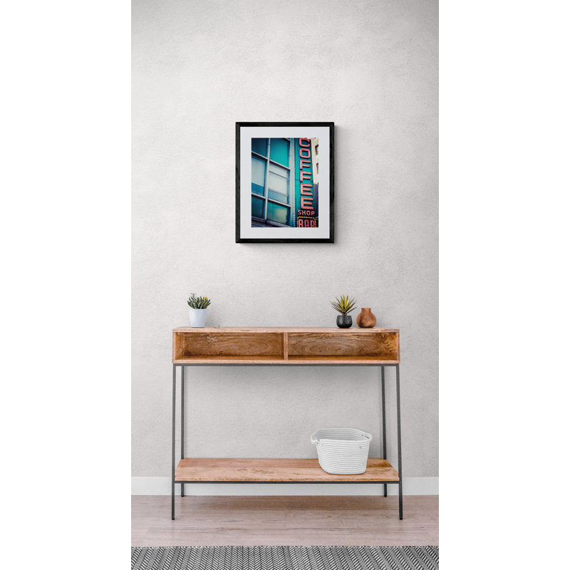Coffee Sign Print by Jessica Reiss, Black Framed Paper, 20" H x 16" W