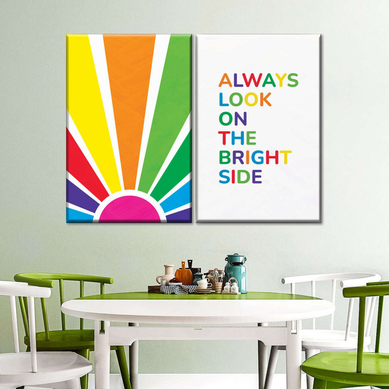«Kids Inspirational II», ensemble de 2 reproductions sur toile par IvaCuddlyMural, H 48 po x l 66 po x P 1,25 po