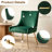Velvet Upholstered Side Chair With Gold Legs -5490006-5490004