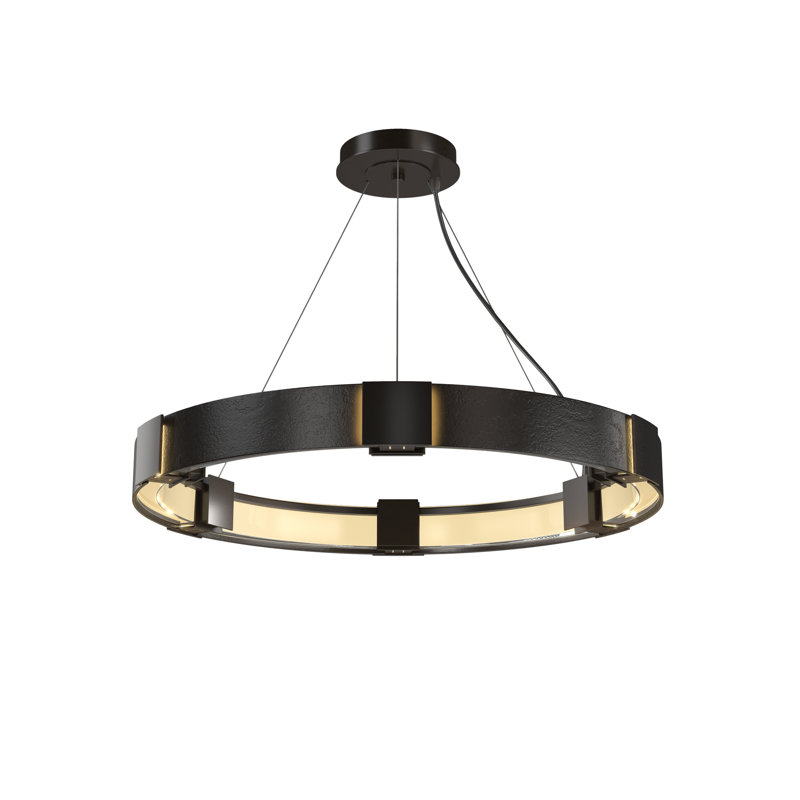 Aura 6 - Light Unique/Statement Drum Chandelier, Oil Rubbed Bronze
