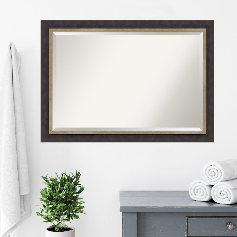 Miroir mural en bois Earnice, Rectangle, 28,75 po x 40,75 po