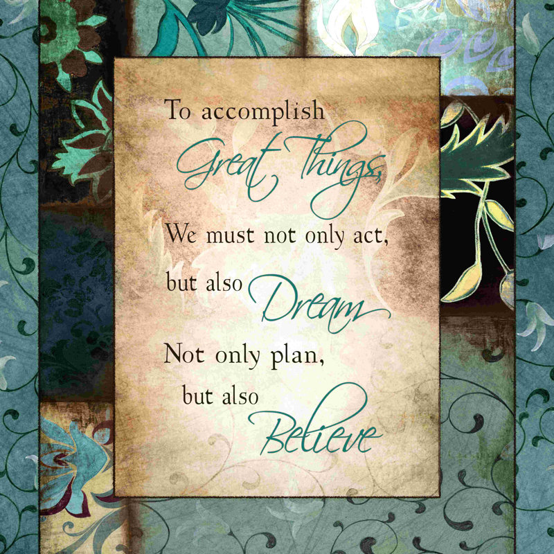 «Great Things» - Impression sur toile tendue, H 12 po x l 12 po x P 1,25 po