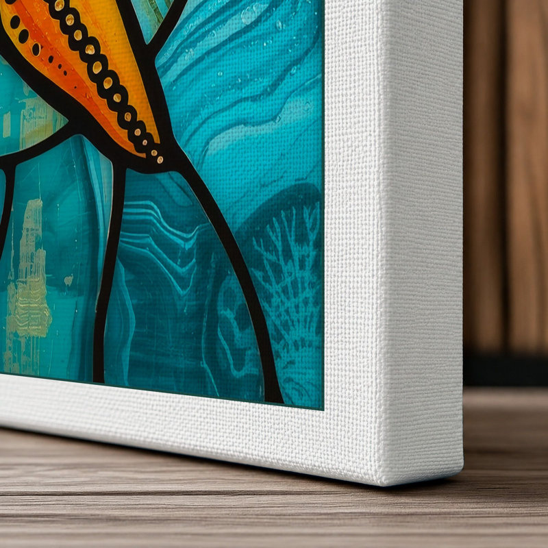 Starfish in Motion Coastal - Wrapped Canvas, 24x16 - 61.0 x 40.6 cm, White Border