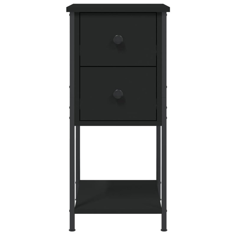 Eusden Bedside Cabinet 32x42x70 cm Engineered Wood, Black