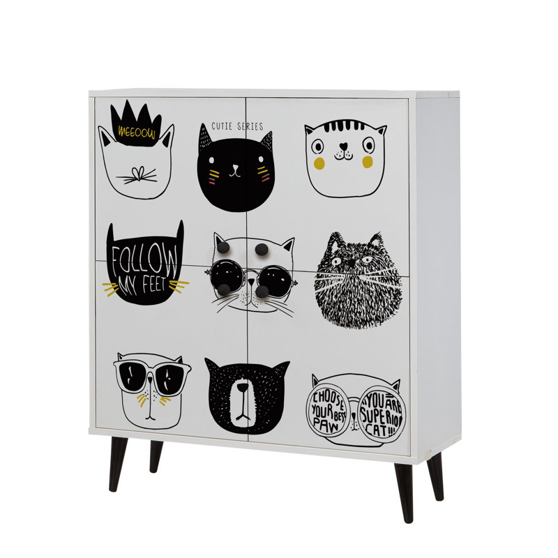 Yerang 4 -Door 4 -Shelf Cabinet Office Storage Cabinet