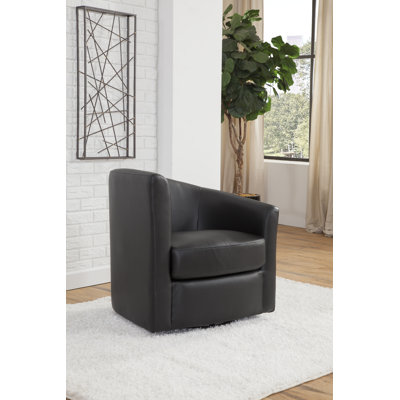 Beppie Soraya 28" Wide Swivel Barrel Chair with High Slope Arms