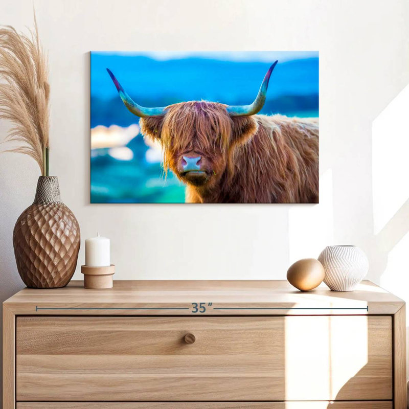 Brampt Shaggy Cow, 16" H x 24" W