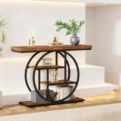 41.3" Console Table Sofa Table Entryway Console Table Narrow Wood Accent Tables