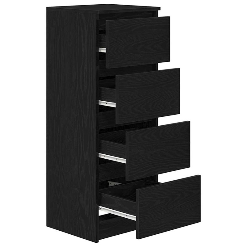 Sideboard 37.5X35x99 Cm Engineered Wood, Black Oak