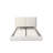 Beige Tufted Boucle Queen Bed Frame