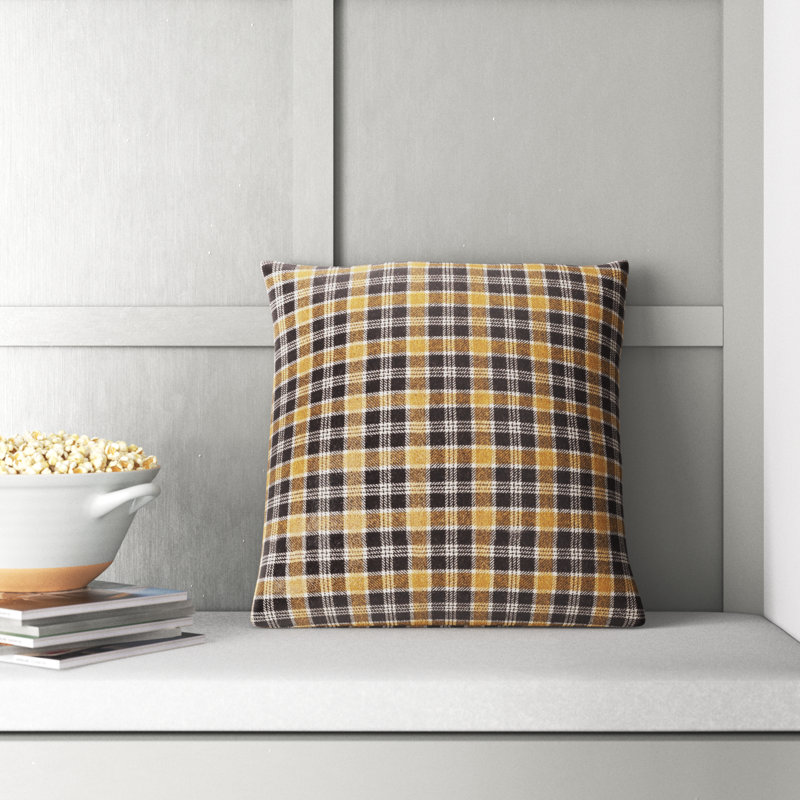Waltman Plaid Throw Pillow, Down, 20" x 20"