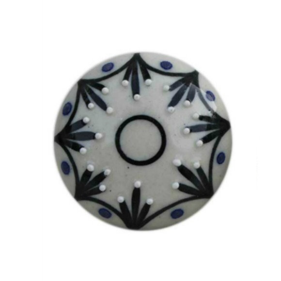 Oversized Hand Painted 2" Diameter Mushroom Knob