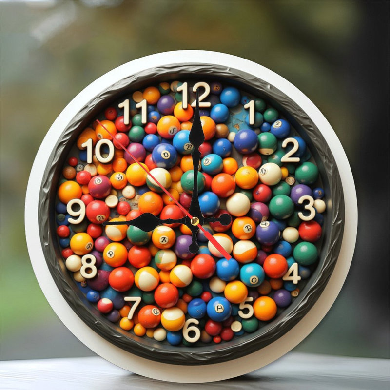 Horloge murale colorée