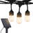 Ambience Pro 48 ft. Solar Outdoor Patio LED String Lights with 15 Warm White S14 Edison Bulbs, Weatherproof-137635820