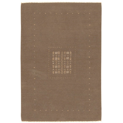 Tapis brun noué à la main de haute qualité