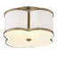 Plafonnier 3 lumières Meridian en laiton naturel-125425001-125424997